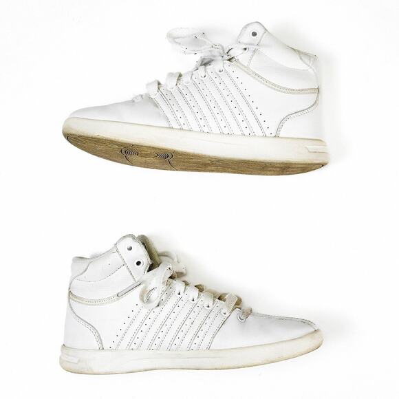 K-Swiss Women’s Sneakers White Leather Tennis Activewear Retro Classic VN Sz 8 - Picture 2 of 7